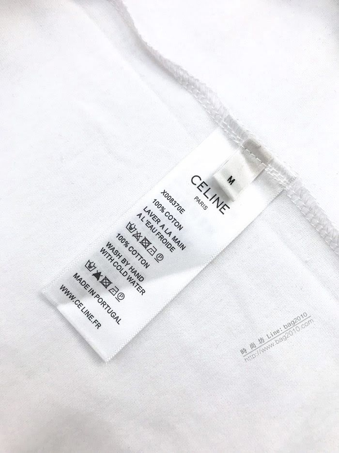 CELINE男裝 賽琳20SS膠囊系列柳丁裝飾短袖 寬鬆版型  ydi3434